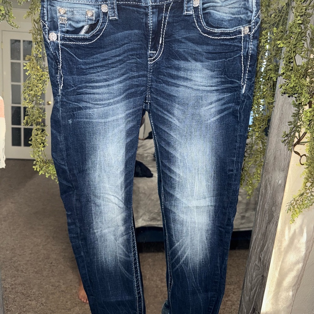 Miss Me Dark Blue Skinny Jeans